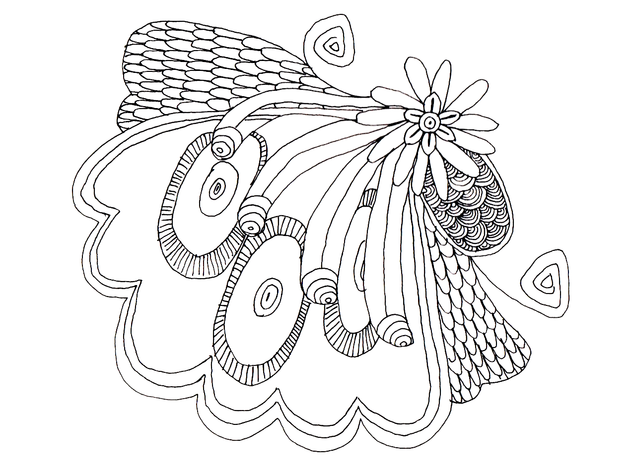 ぐるぐるアート　妖精の森　夏のこもれび　ボールペン画　アナログイラスト　て書き 色エンピツで描く 季節絵 1300 | 株式会社誠文堂新光社