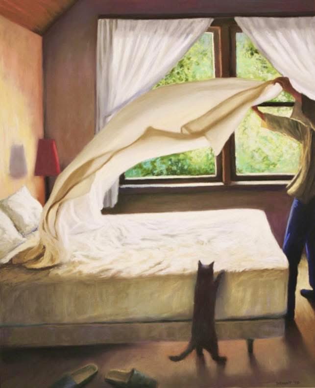 Bibolotty's tweet image. ‘Making Beds’ 
 By Deborah DeWit #BuongiornoATutti
