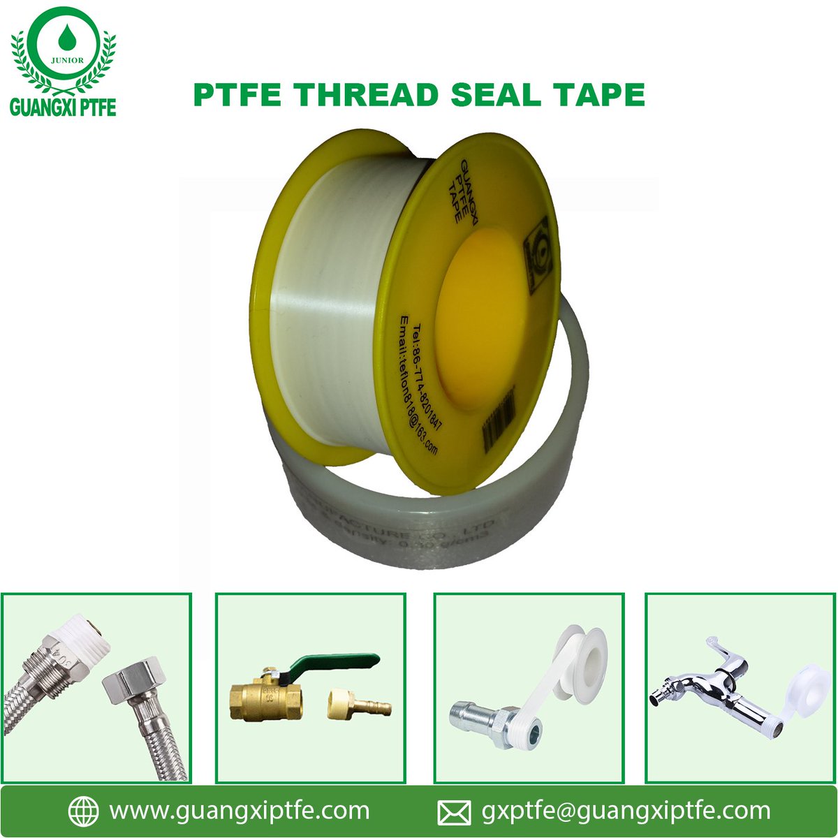 guangxiptfe's tweet photo. Our PTFE Tape seals the deal – whether it’s a leaky pipe or a high-pressure system.

Perfect for plumbers, contractors, and DIY pros.
Available in multiple sizes, easy to tear, and heat-resistant.
Tag us in your project using #PTFETape!

#SealingMadeSimple #PTFETape #ToolOfTheDay https://t.co/acINbved3E