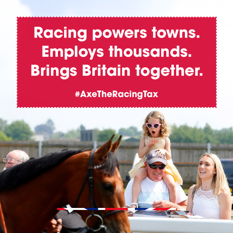 BHAHorseracing's tweet photo. 🚨 British racing faces an unprecedented threat – a tax raid which could see it lose £66 million a year and tip it into irreversible decline. We need to stop the racing tax before it's too late.

✍️ Click below to sign the petition to #AxeTheRacingTax and help save our sport ⤵️