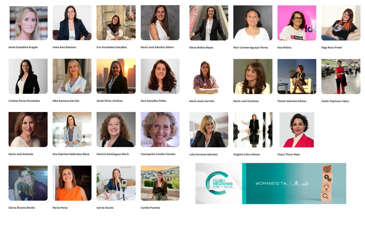 No podemos estar más orgullosa de estar en este gran 𝗘𝗤𝗨𝗜𝗣𝗢. Porque esto es, ni + ni -, el 𝗖𝗟𝗨𝗕 𝗗𝗘 𝗠𝗘𝗡𝗧𝗢𝗥𝗔𝗦 impulsado por <a href="/WomANDigital_/">WomANDigital</a>  WomANDigital: las mujeres que lideran el sector TIC en Andalucía

Comprometidas con Andalucía. 

lnkd.in/ddZGChqu