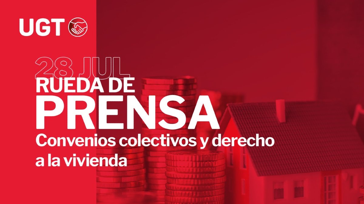🔴🏡 RUEDA DE PRENSA | #UGT presenta el informe “Convenios colectivos y derecho a la vivienda”. 

🗣️ La vicesecretaria general de UGT, Lola Navarro, y el vicesecretario general de Política Sindical, Fernando Luján, presentan en rueda de prensa el nuevo informe sobre vivienda y