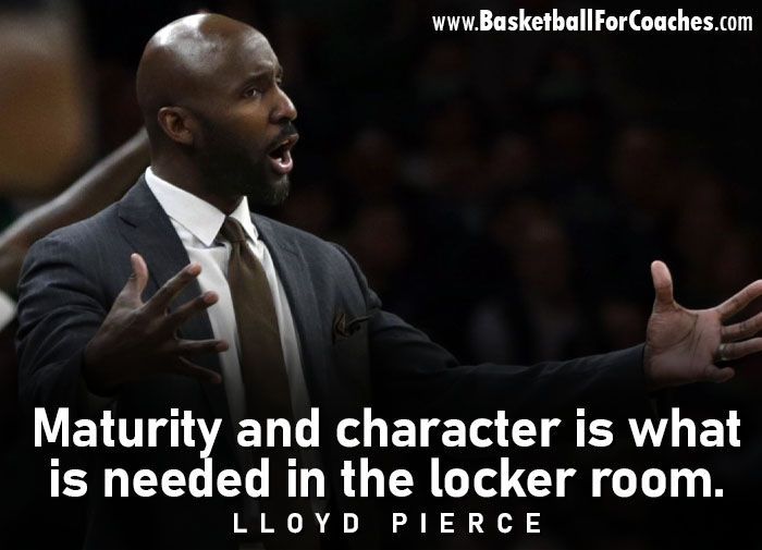 BballCoachMac's tweet image. "Maturity and character is what is needed in the locker room."
- Lloyd Pierce