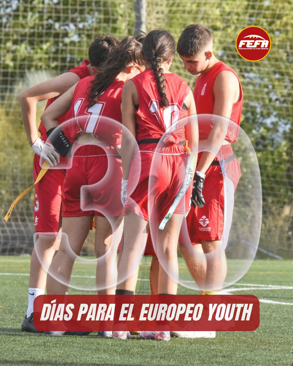 🏈 #TeamESP 🇪🇸 #FlagFootball
‍🔜 ¡¡Comienza la cuenta atrás para el Europeo Youth de Innsbruck (Austria)!! ¡30 días para que empiece el torneo!

📷 <a href="/lolayole/">Dolores</a>

#ConéctatealFootball🏈 #FEFA <a href="/deportegob/">CSD</a>  <a href="/live_vuvuzela/">SinopsisVuvuzela</a> <a href="/IFAFMedia/">Int’l Fed of American Football</a>