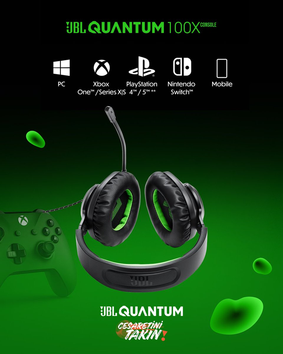 Quantum 100XBox’ın çoklu platform uyumluluğu sayesinde oyun keyfini dilediğin yerde yaşayabilirsin! 

#JBLQuantum #Quantum100XBox #Gamer #Gaming #SoundisSurvival #UnfairAdvantage