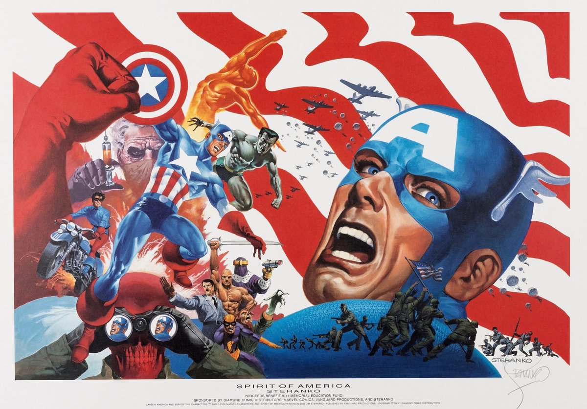 Lord_Azoth's tweet image. Jim Steranko Spirit of America Limited Edition Print
#CaptainAmerica