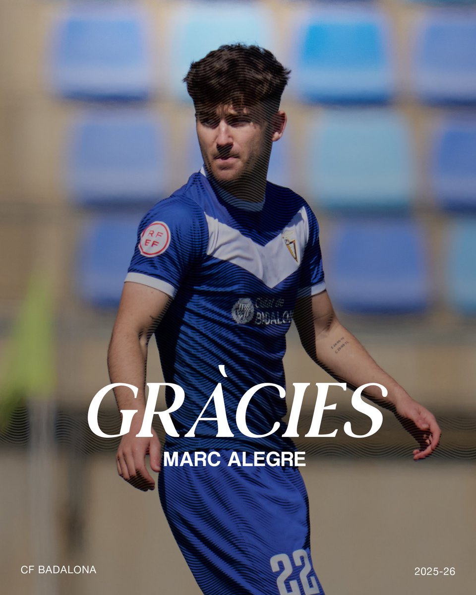 ❌ BAIXA | Marc Alegre no continuarà la temporada que ve al CF Badalona.

Moltes gràcies i molta sort en els teus pròxims reptes!