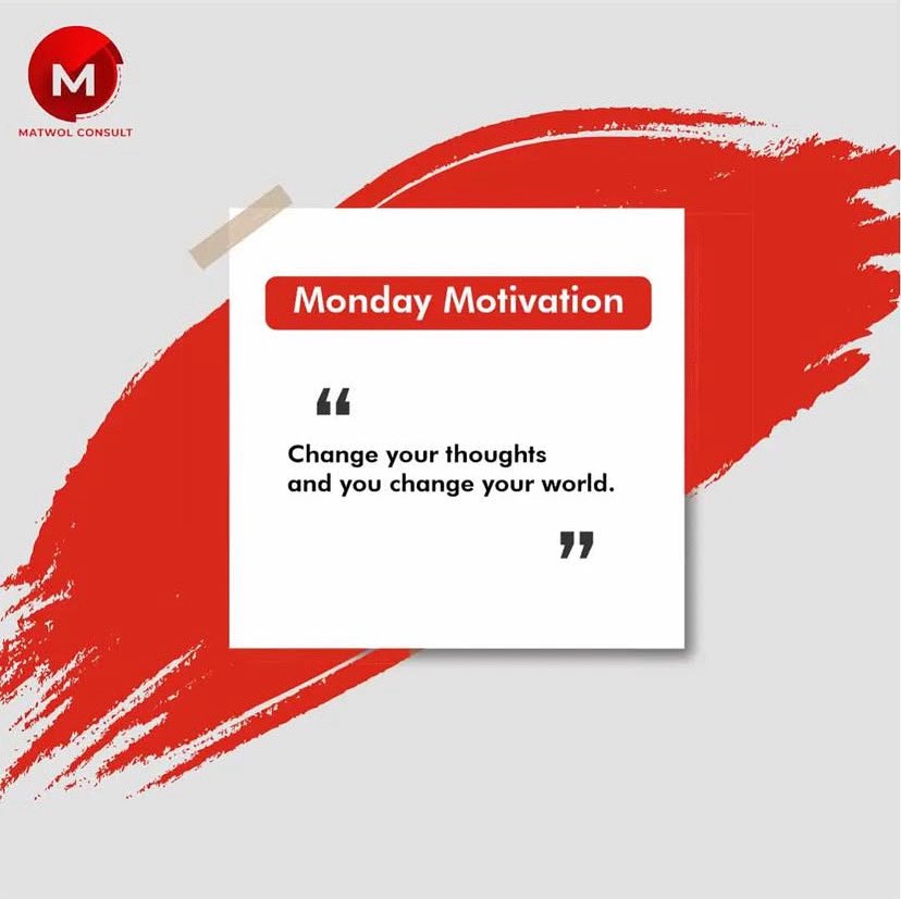 Matwolconsult's tweet image. Happy New Week….. Have a productive one ahead 

#ᴍᴏɴᴅᴀʏᴍᴏᴛɪᴠᴀᴛɪᴏɴ #mondaymorning☀️