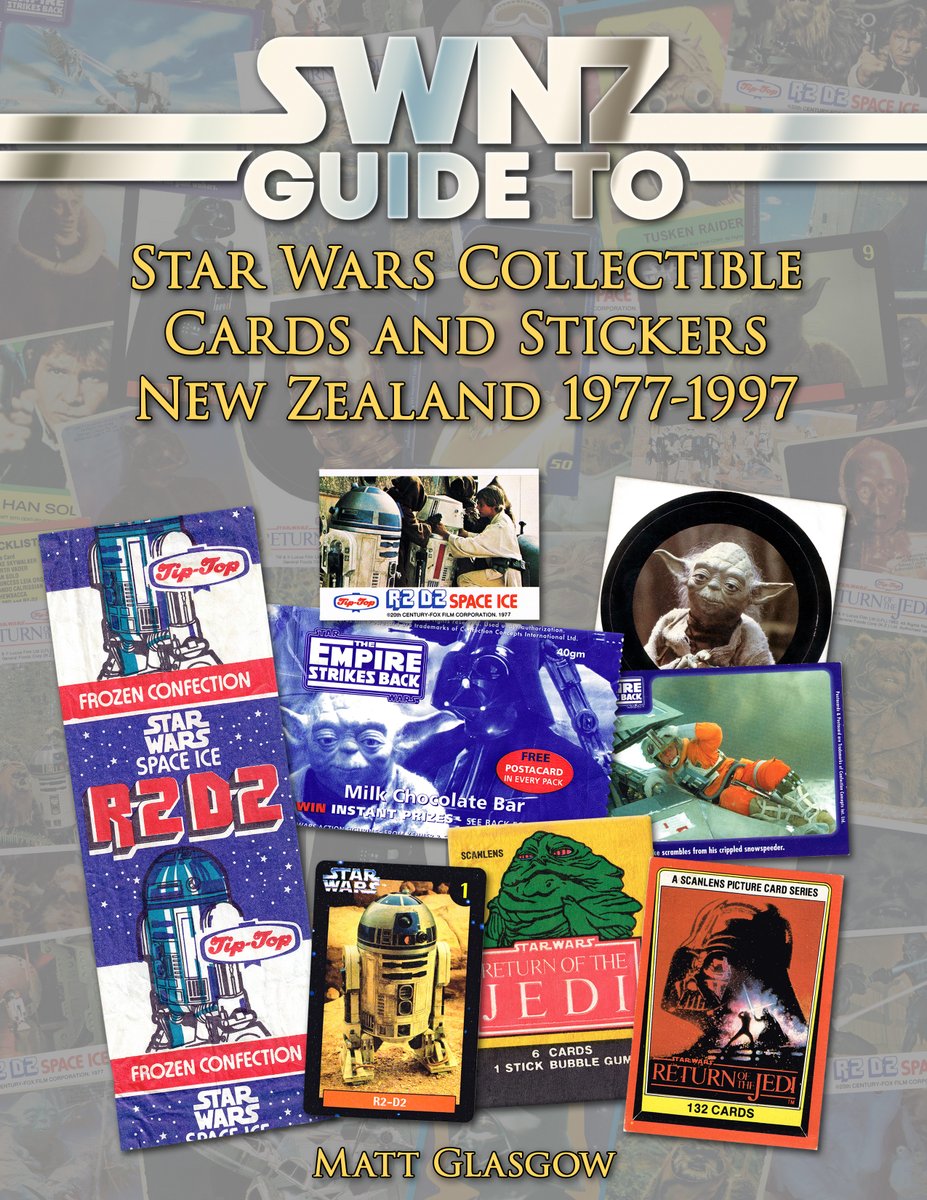 StarWarsNZ's tweet photo. The latest SWNZ Guide Book is out - Star Wars Collectible Cards and Stickers New Zealand 1977–1997.

A comprehensive guide for fans of Star Wars trading cards and collectible stickers that were released specifically in NZ from 1977-1997.

On Amazon now: https://t.co/sxrXbjSF9J https://t.co/o7yuqGLVI0