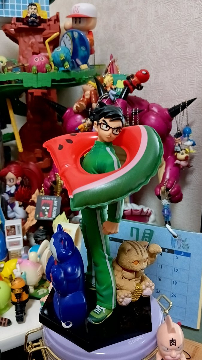 whattta's tweet image. 夏ですね〜🍉

悟飯もプール行く気満々みたいですw