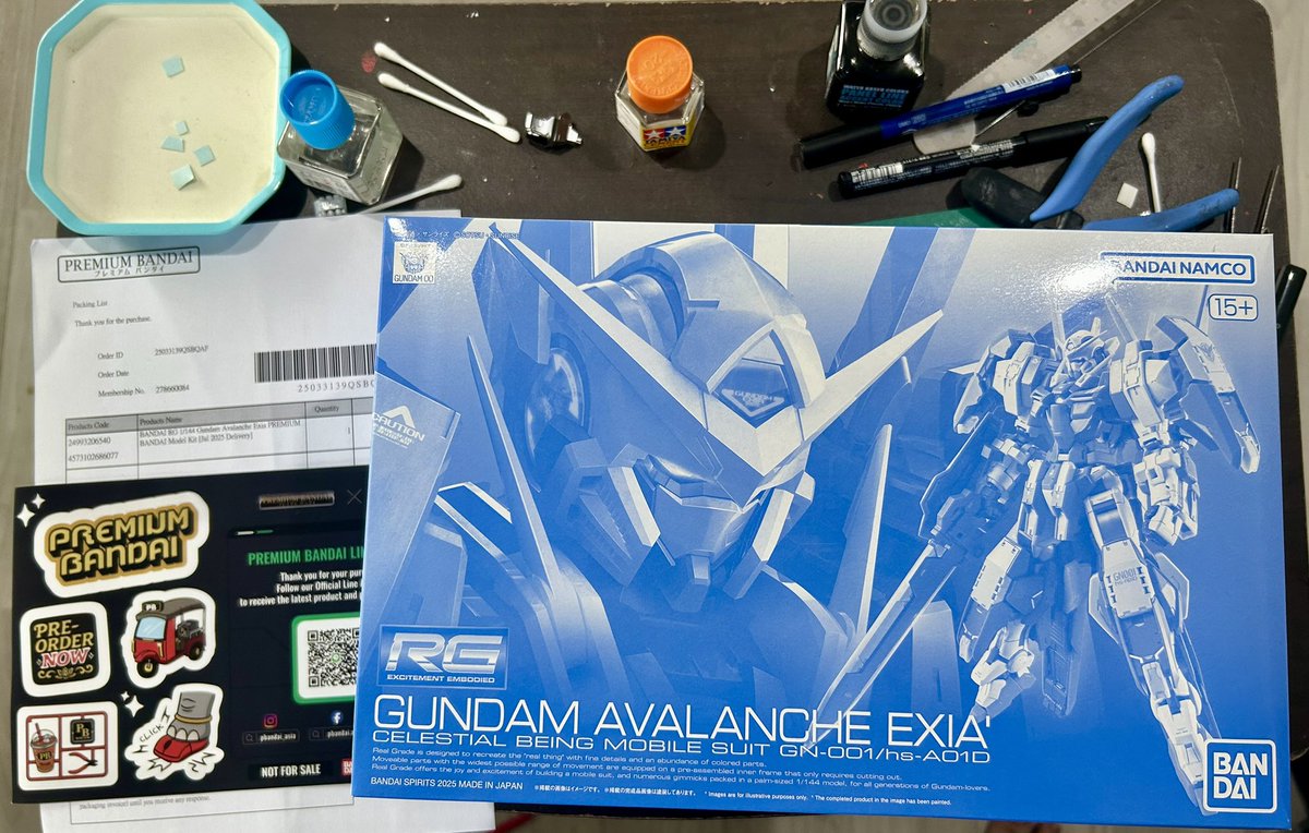 AJ_ChampKRG's tweet image. ちょっと時間かかったけど、RGアヴァランチエクシアが無事に届いた〜！📦✨
最近はいろいろ忙しくて、作り始めるのは来月末になりそう…🥲

นานไปหน่อย แต่ของก็ส่งมาถึงมือแล้วกับ RG Avalanche Exia 📦✨ 
ช่วงนี้หลายๆ รัดตัวมากกว่าจะได้ต่อคงปลายเดือนหน้าเลย…🥲

#GUNPLA 
#ガンプラ
#PBandai