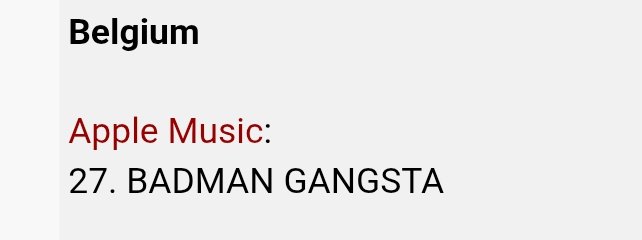 Asake_warrior's tweet image. 📈 @asakemusik & @Tiakola_Meloo - BADMAN GANGSTA peaks #27 on Belgium 🇧🇪 Apple Music Chart