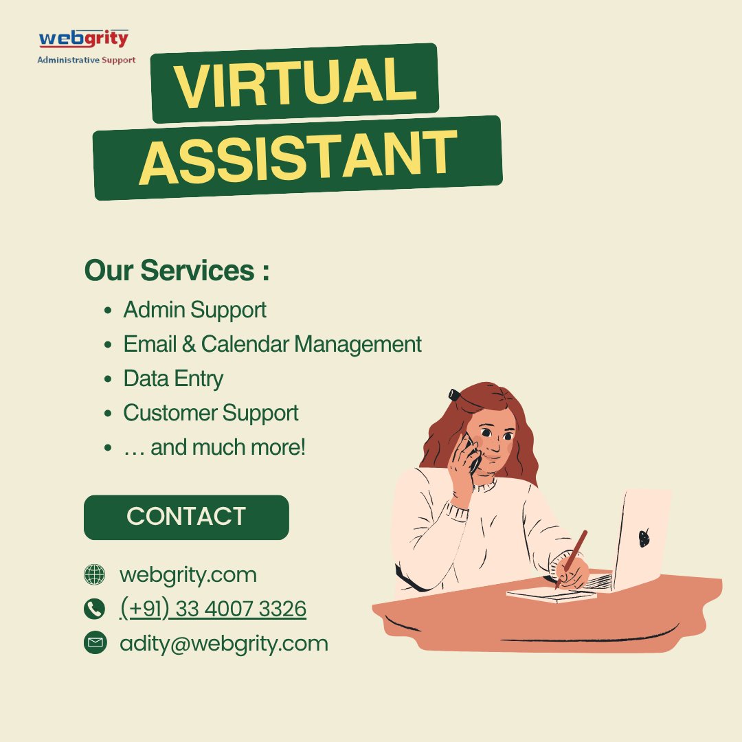 AdminatWebgrity's tweet image. Need Help Managing Your Business Tasks?
Let Webgrity Virtual Assistants handle it for you!

Contact : adity@webgrity.com

#virtualassistant #adminsupport
#remoteassistant #smallbusinesssupport #productivitypartner #freeoffer #vaservices