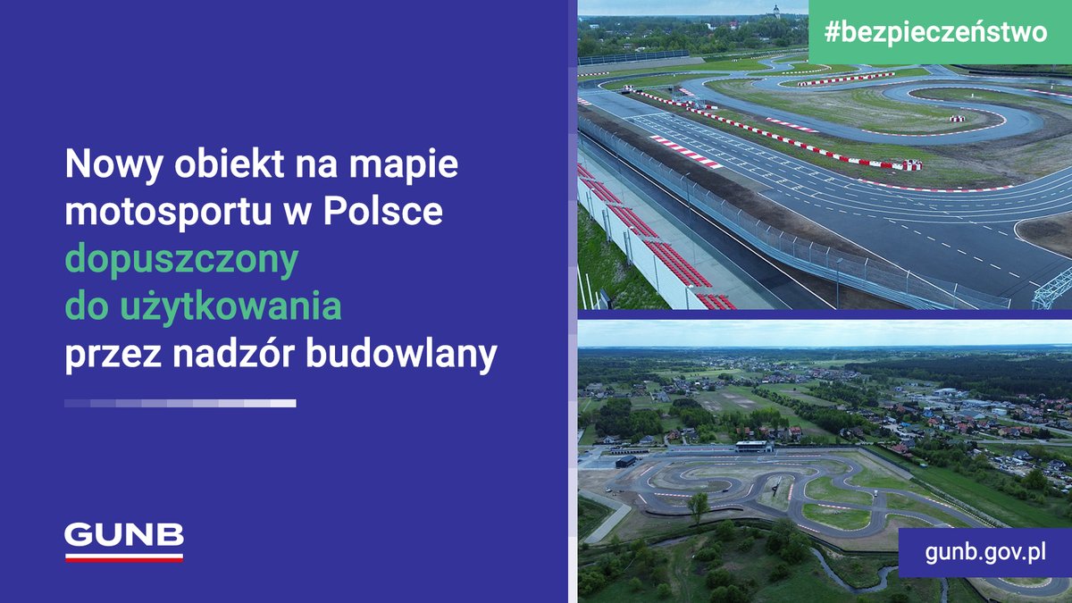 Zrewitalizowany Autodrom Biłgoraj jest przystosowany do organizacji zawodów z licencją A, co plasuje go w czołówce polskich torów wyścigowych. #PINB w Biłgoraju, po kontroli obowiązkowej, dopuścił inwestycję do użytkowania w czerwcu br.
👉 gunb.gov.pl/aktualnosc/nad…