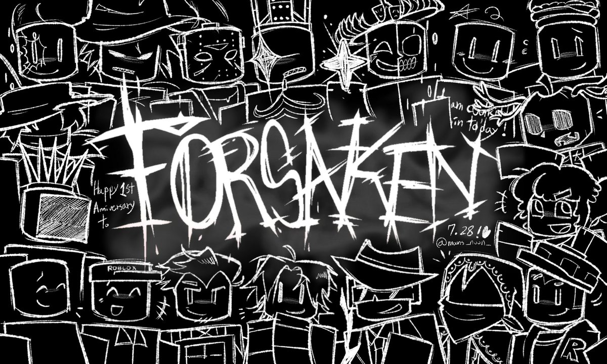 moons_noon_'s tweet image. #forsaken #robloxforsaken
Happy 1st Anniversary to FORSAKEN!!!!!
1주년축하해포세이큰...🥹❤️