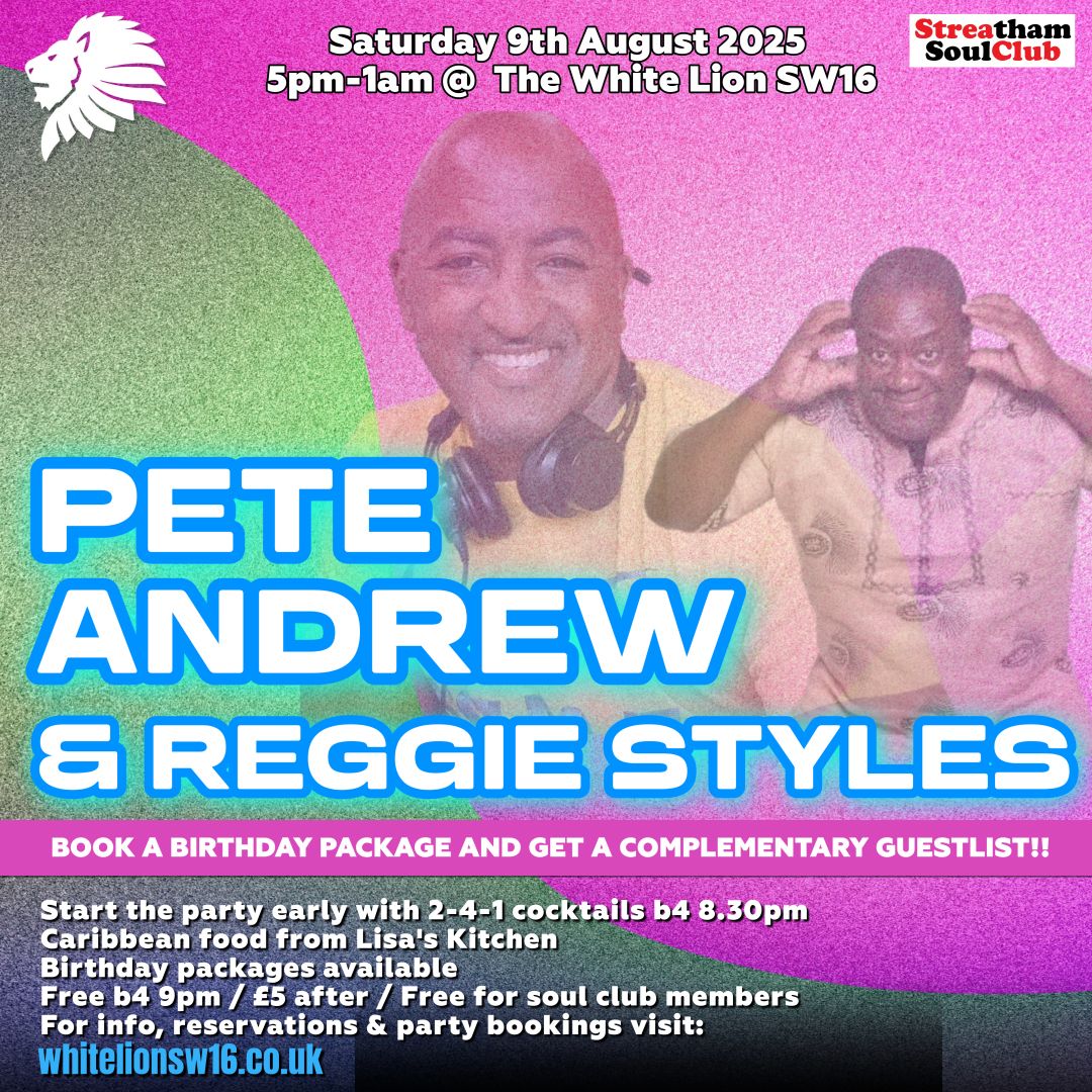 9th August returning to <a href="/WhiteLionLondon/">The White Lion SW16</a>
