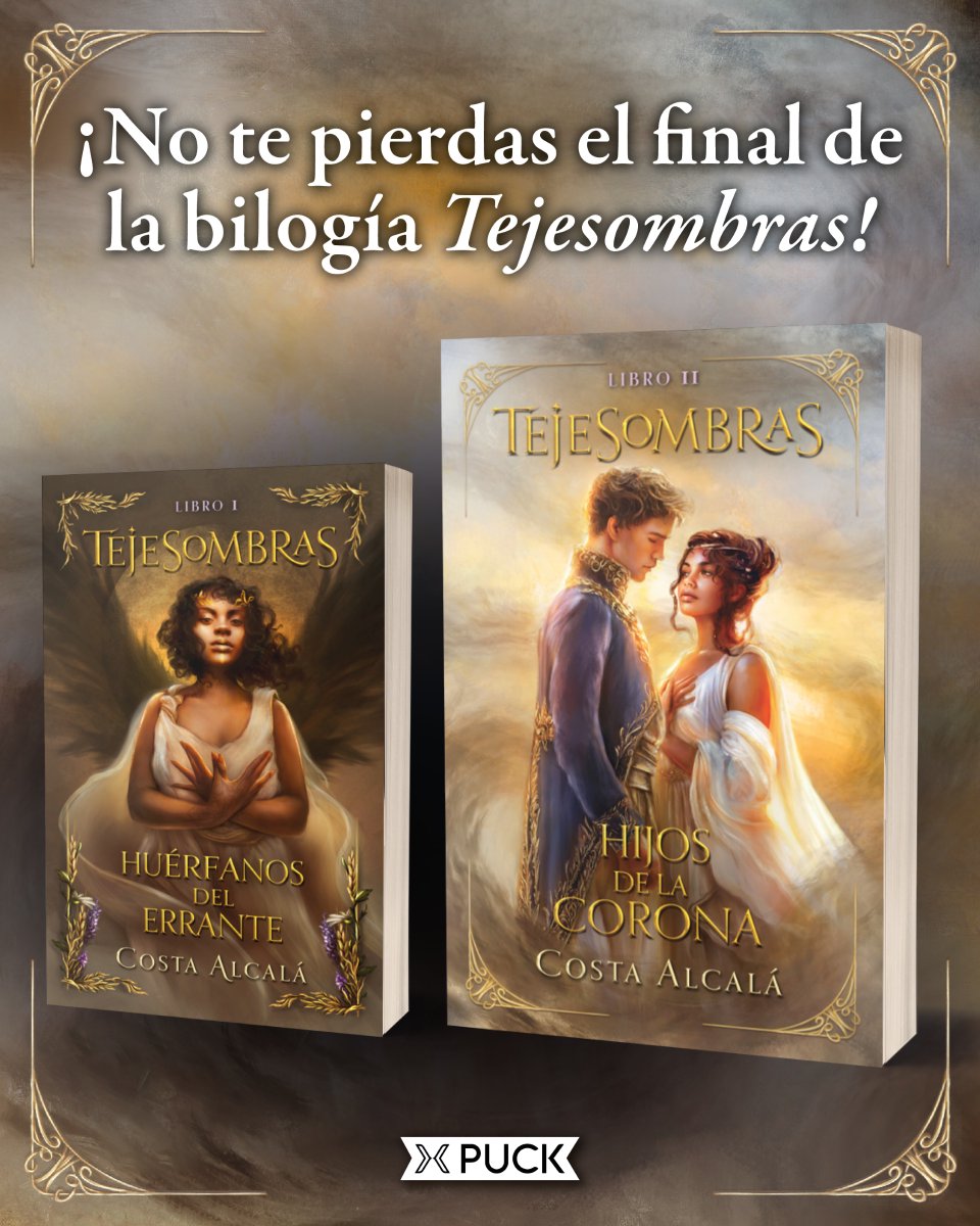 Os revelamos la portada de #HijosDeLaCorona de #CostaAlcalá, el cierre de la bilogía #Tejesombras.🔥🔨📜

Si pensabais que #HuérfanosDelErrante os había dejado sin aliento, preparaos para aún más acción, más romance y una montaña rusa de emociones.✨

📅¡07/10 a la venta!