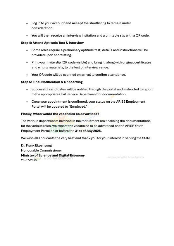 aksgovt's tweet image. Important Notice: Recruitment Into The State Civil Service

akwaibomstate.gov.ng/important-noti…