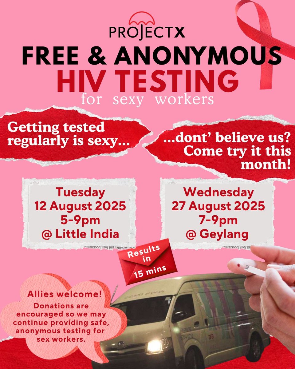 August's dates for HIV testing! do DM us to book your slot.