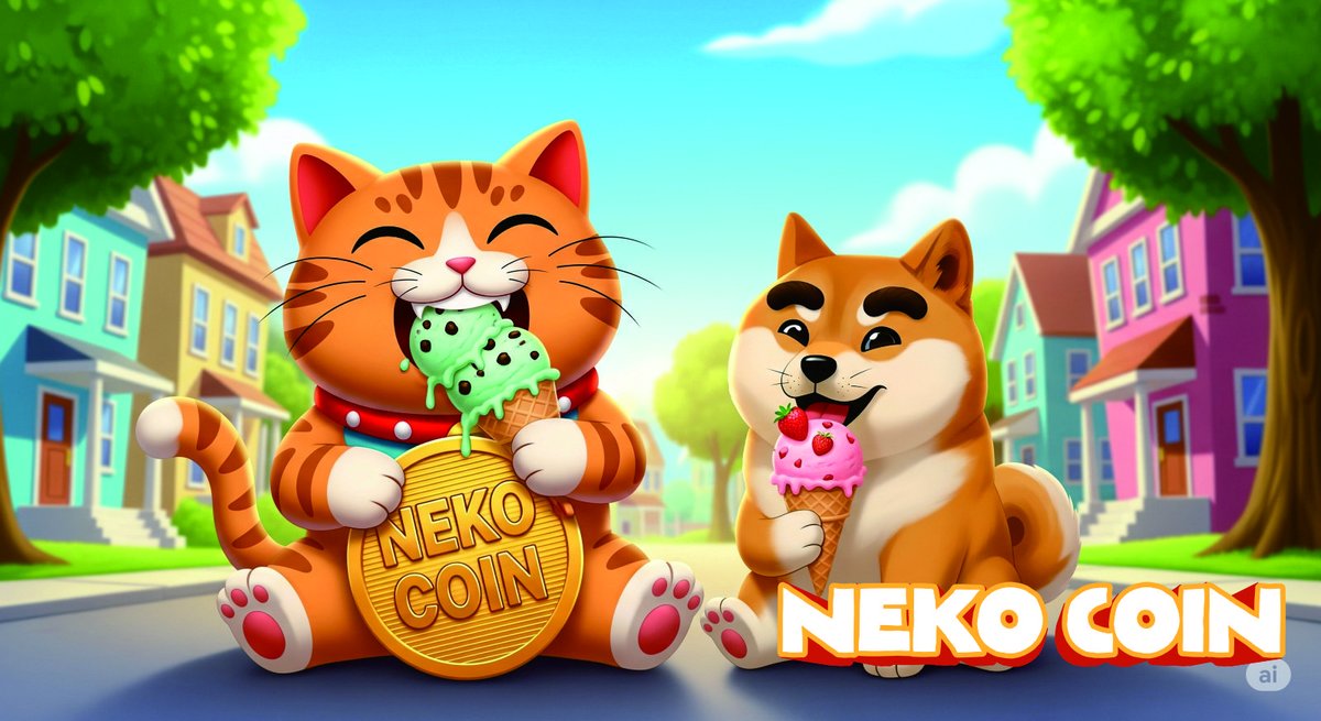 Chillin’ with cones &amp; crypto 🍦🐾
$NEKOCOIN isn’t just cute—it’s the coolest coin on the block!
Stack your scoops and your bags