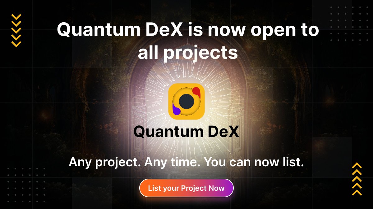 LayerOneX's tweet image. 🚀 Quantum DeX Open Listings Are Now Live

Any project can now list directly. No forms, no delays.

🔓 Two Ways to List:
• ✅ Primary Tab – Pools with $10K and above TVL
• ⚡ Secondary Tab – Pools with less than $10K TVL

🔗 Your token becomes cross chain ready from Day 1.

✨…