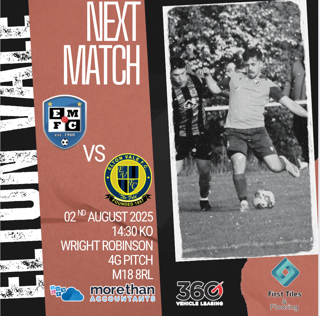 EltonValeFC's tweet image. 1st Team will have their last Pre Season friendly on Saturday as they head over to Wright Robinson College 4G to take on @EastMancFC !
Reserves begin their season with what is always a difficult game against @GovanAthletic !
Please come and support if you can ! 🤝
#UTV🔵⚫️