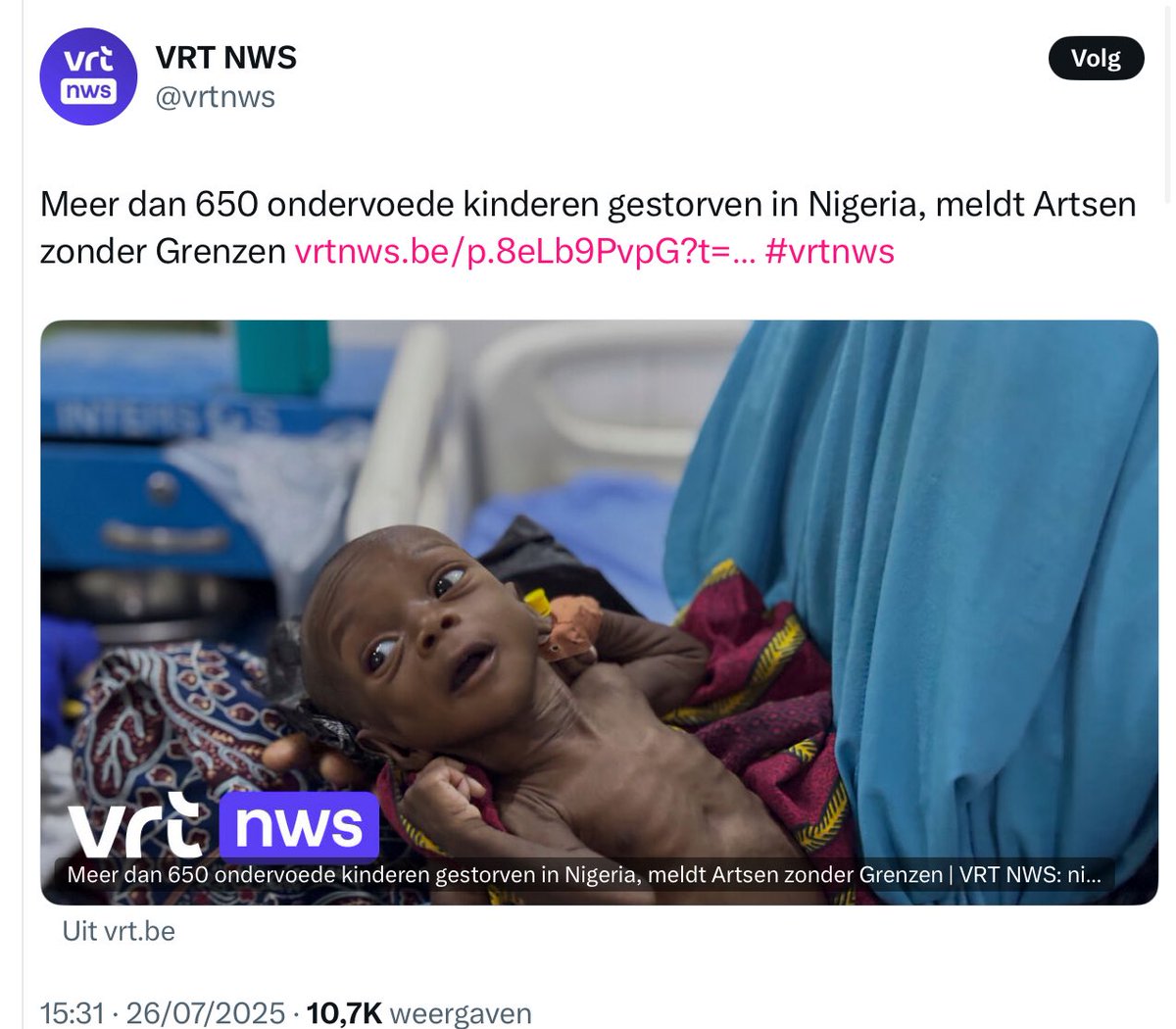 EllenDG1975's tweet image. Hongersnood is blijkbaar enkel erg als het in GAZA is.