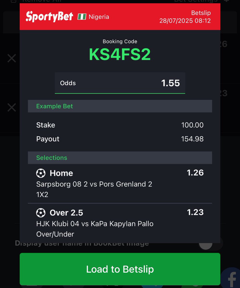 AGreentips's tweet image. Sportybet lovers ❤️
1.5 odds👉KS4FS2
4 odds 👉GQA09A
Play if you fancy ✅
I believe in big bag chase and Daily profits
………chasing big bag without backup can cause bankrupt 🫣