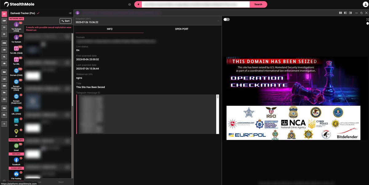 stealthmole_iol's tweet photo. 🚨Black Suit #Ransomware Group Seized.
The #Darkweb site of the Black Suit ransomware group has been seized through a coordinated international law enforcement operation (Operation Checkmate).
📌Data before the takedown is accessible via the #StealthMole platform. https://t.co/N7ybDvZEgB