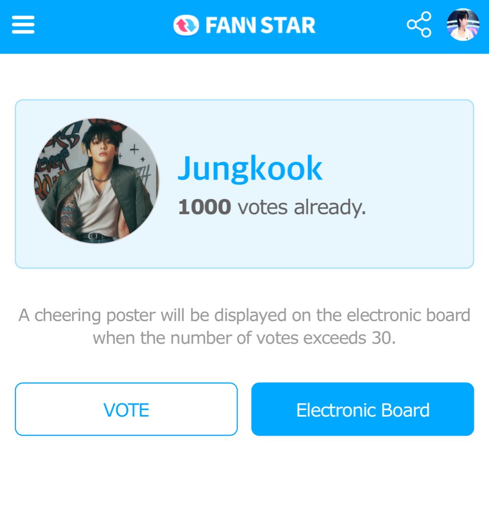 JJK_VotingTeam's tweet image. D-20| FAN N STAR [September Birthday Idol Vote]

Birthday vote is now open ✅

» Watch 40 ads 
» Do mission
» Collect daily stars ⭐️ 
» Time event watch ad to get (50 ⭐️)

📆End : August 18
🗳️: en.fannstar.tf.co.kr/rank/view/adsb…
Fan n star Guide: fannstarjvt.carrd.co