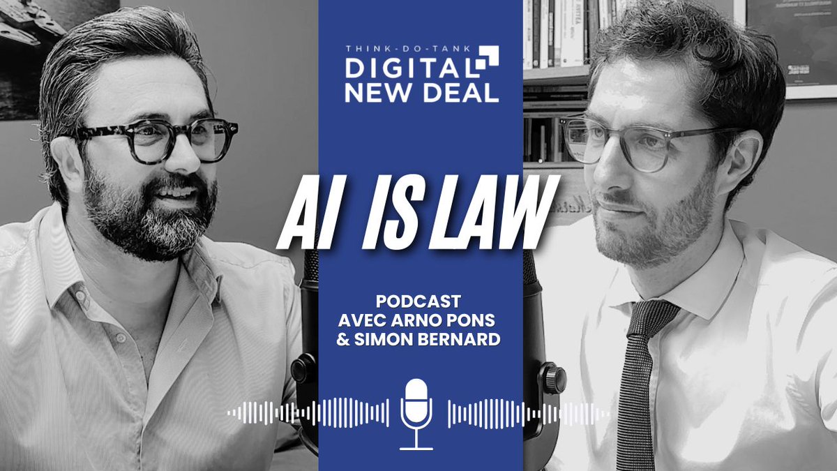 ⏳𝐉-𝟏 𝐚𝐯𝐚𝐧𝐭 𝐥𝐚 𝐬𝐨𝐫𝐭𝐢𝐞 𝐝𝐞 𝐧𝐨𝐭𝐫𝐞 𝐩𝐫𝐞𝐦𝐢𝐞𝐫 𝐩𝐨𝐝𝐜𝐚𝐬𝐭 𝐃𝐢𝐠𝐢𝐭𝐚𝐥 𝐍𝐞𝐰 𝐃𝐞𝐚𝐥
On inaugure le format avec Simon Bernard, auteur du rapport AI IS LAW