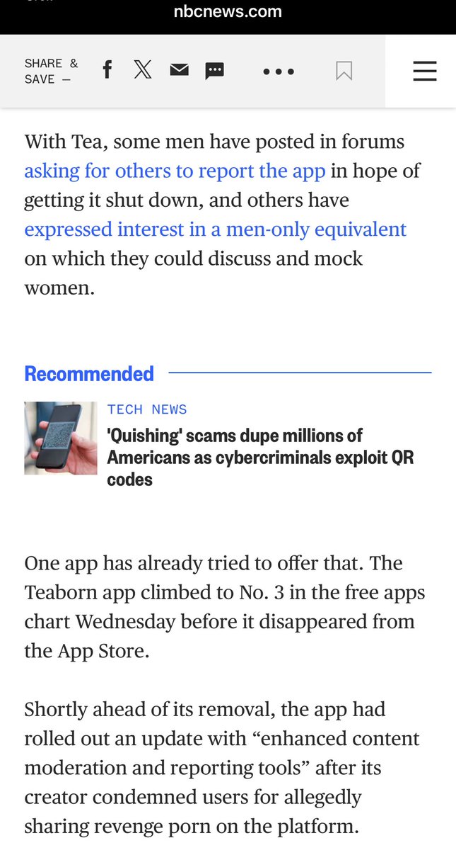 AleMarieMaxwell's tweet image. So you know how the men were so mad about the women-only Tea app? The ones that said it’s unfair so out of revenge they hacked the app and now they’re celebrating by doxxing the women?
Men had their own app and it got shut down because they immediately, within 24 hours, started…