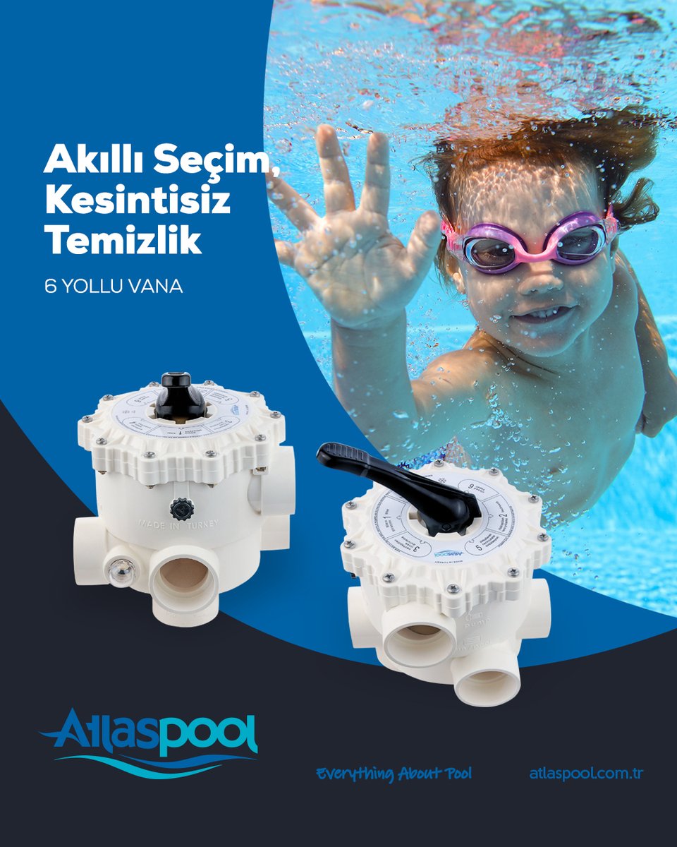 atlaspool_tr's tweet photo. Havuz bakımında pratiklik ve performans bir arada!
Atlaspool 6 Yollu Vana ile suyunuzu her zaman tertemiz tutun, kontrol sizde olsun.

🌎 https://t.co/QxxO9ioEZR

#Atlaspool #PoolEquipment #atlaspool #PoolDesign #tuzklorjeneratörü #havuzekipmanları #havuz #havuztemizliği https://t.co/afqAweSakZ