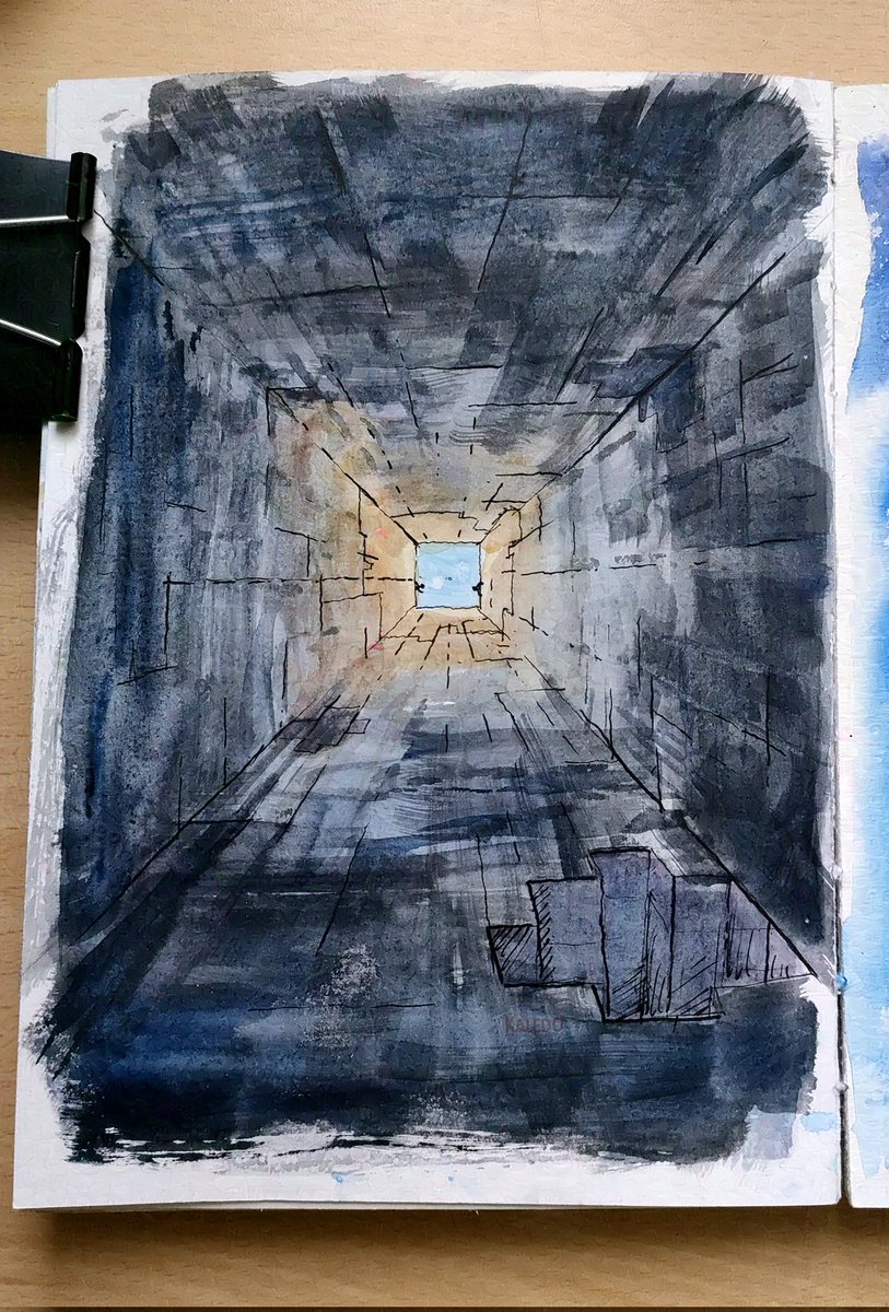 kaledo69's tweet image. Square hole!!

#pastlife #lifeseries #watercolor #art
