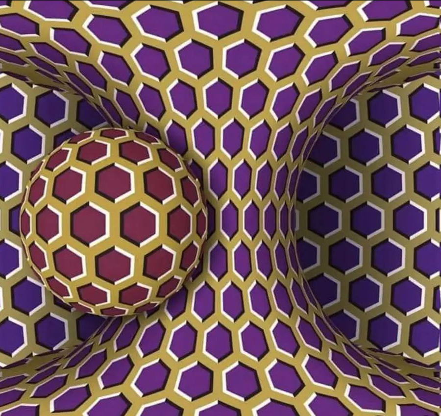 Cette image a été créée par un neurologue japonais.

Elle reste immobile lorsque vous êtes calme. Elle commence à bouger lorsque vous ressentez une légère pression. Elle bouge comme un carrousel sous un stress important.

Perso, l'image est quasi immobile, je suis en paix 😜