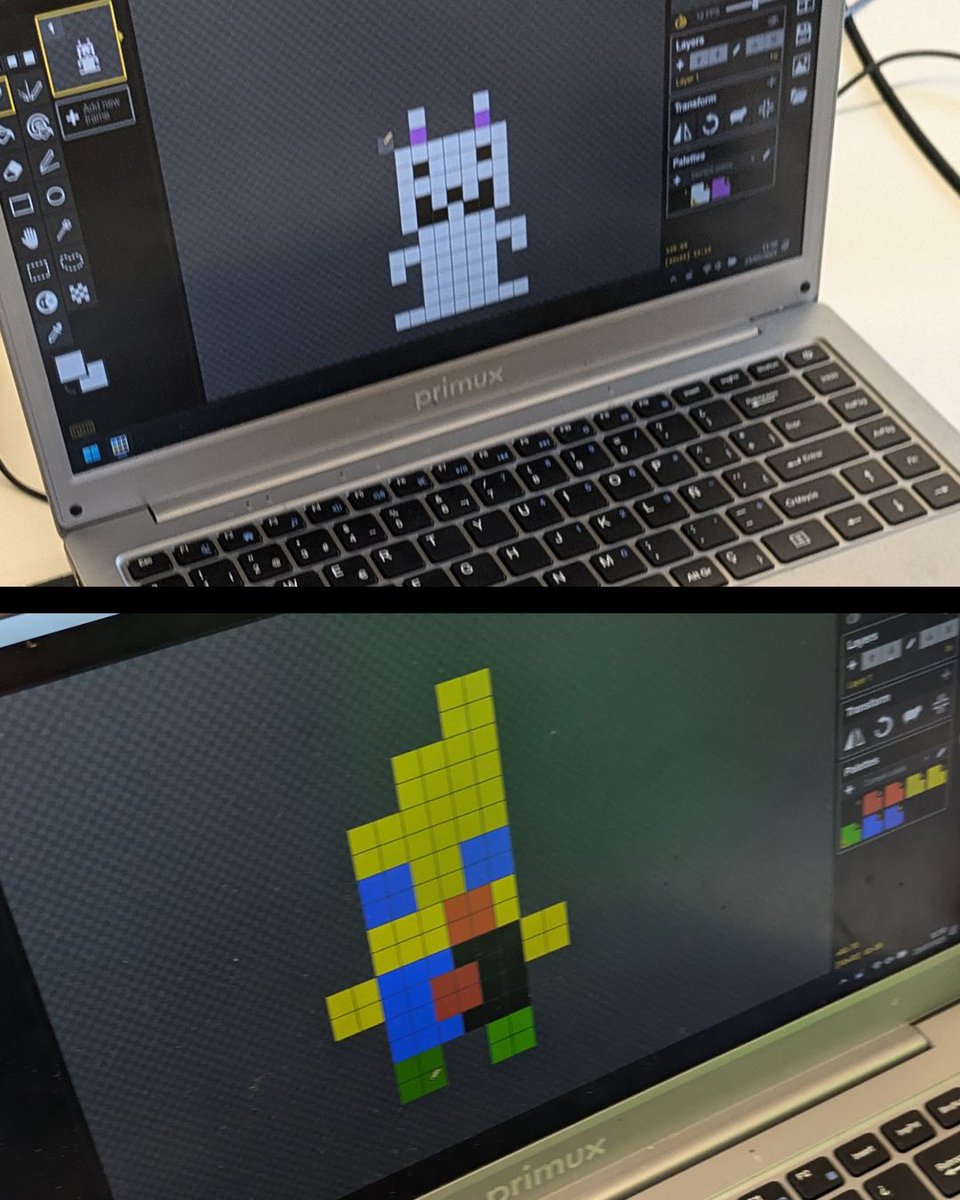 Molt d'art a la quarta setmana del nostre #casal d'estiu tecnològic! 🌞 😎 #voxelart amb #Goxel i #pixelart amb #Piskel! 👩‍🎨 👨‍🎨 🎨
#steam #programació #videojocs #tinkering #electrònica #robòtica