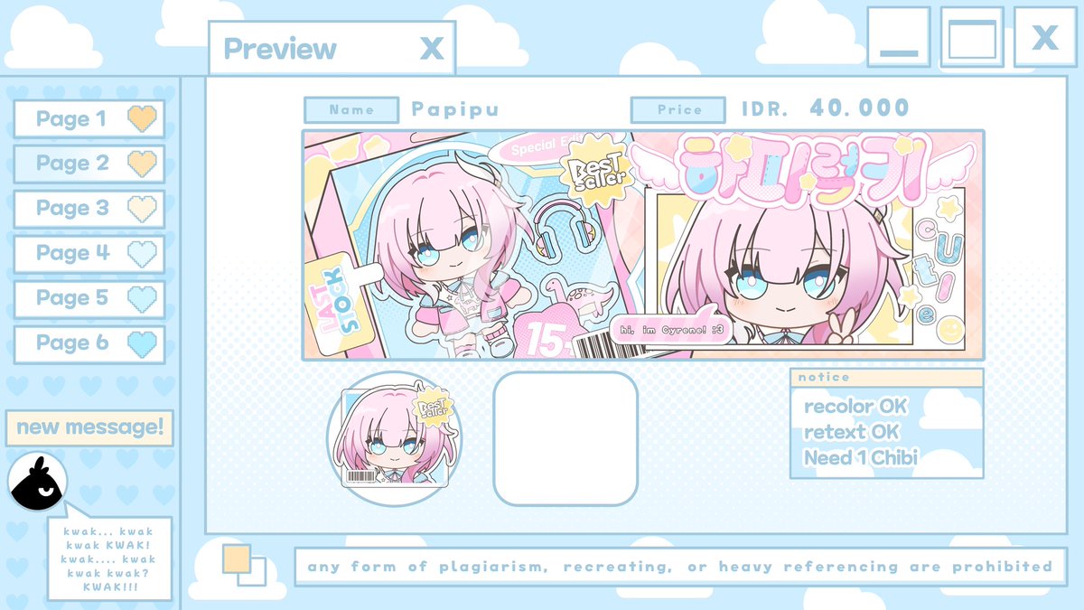 kakakwak's tweet image. β any interactions are appreciated, thank you π
kwak . . . π¦ββ¬
hAlo! kaka open request/open commission untuk katalog dibawah ini! slot terbatas ya, bisa mulai dm jam 19.00 WIB untuk take slotnya π more info β¬οΈ
π° QRIS
sfu #zonauang #zonaba