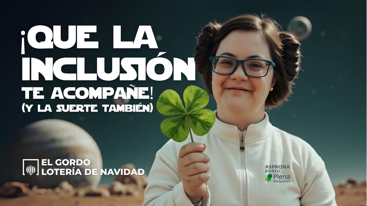 ✨¿Y si el Gordo cae en una galaxia muy, muy cercana?🎄
Ya puedes conseguir el nº 53286 de la #LoteríaDeNavidad de Asprona Bierzo.
📍C/ Ancha 17 (Ponferrada) o en nuestros centros.
💚 Juegas por la suerte… y por la inclusión.
#QueLaInclusiónTeAcompañe