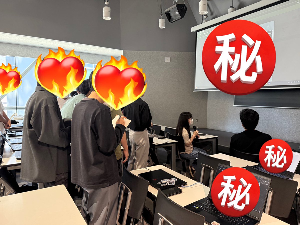 K_game_cat's tweet image. 先日はHAL名古屋さんにて会社説明会とポートフォリオアドバイス会を行いました!作品講評も多くの学生さんに参加していただきめちゃくちゃ嬉しかったです🥳
#ケーツー #ゲーム会社
#HAL名古屋 さん
#ありがとうございました❤️🔥
#何回見てもスパイラルタワー凄いわ🗼