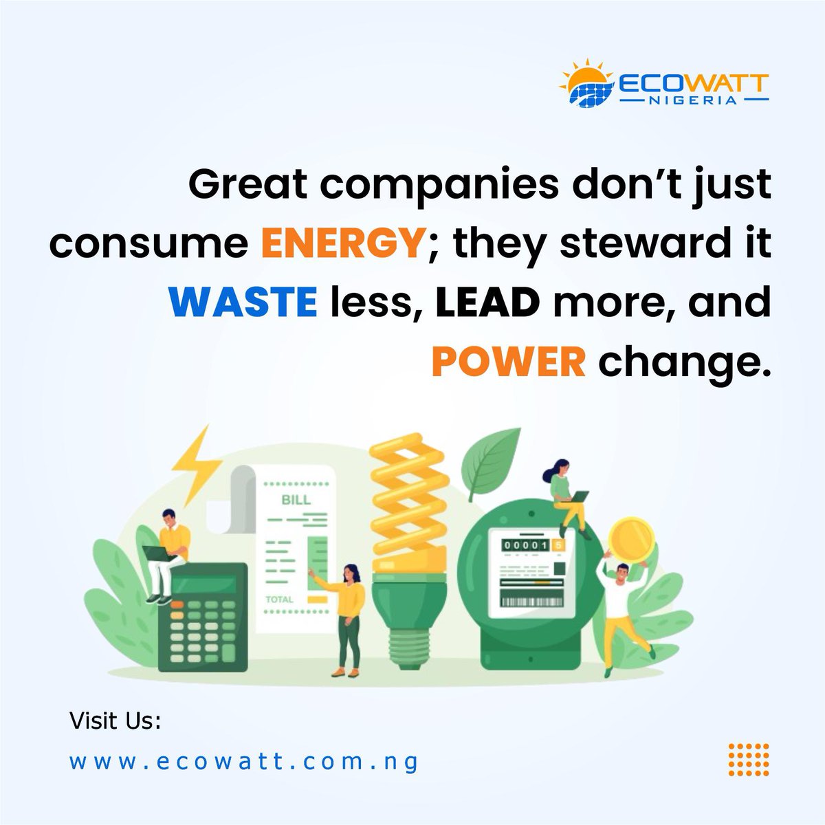 ecowattltd's tweet image. ⚡ True leadership is measured not only in profits, but in how we manage our planet’s resources.
#Leadership #EnergyStewardship #EfficiencyMatters #SustainableBusiness