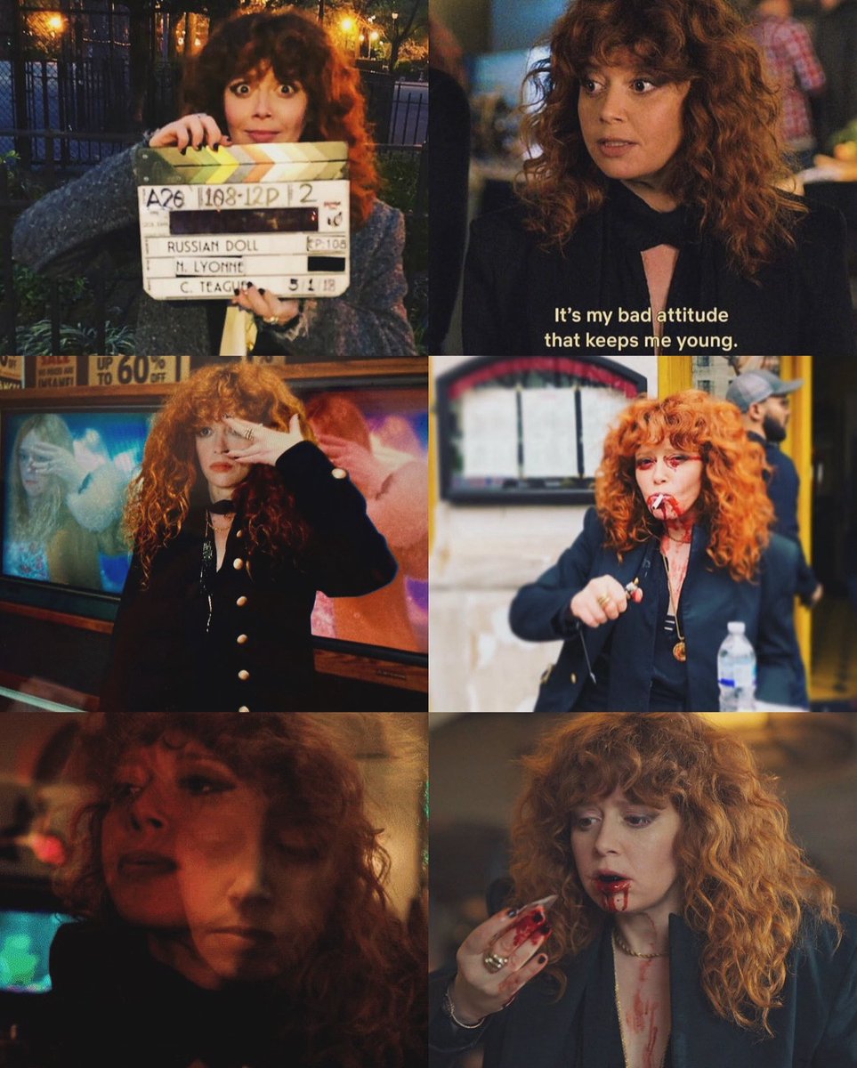 lyonneloops's tweet image. russian doll, nadvia vulvokov, natasha lyonne the brilliance you are <3