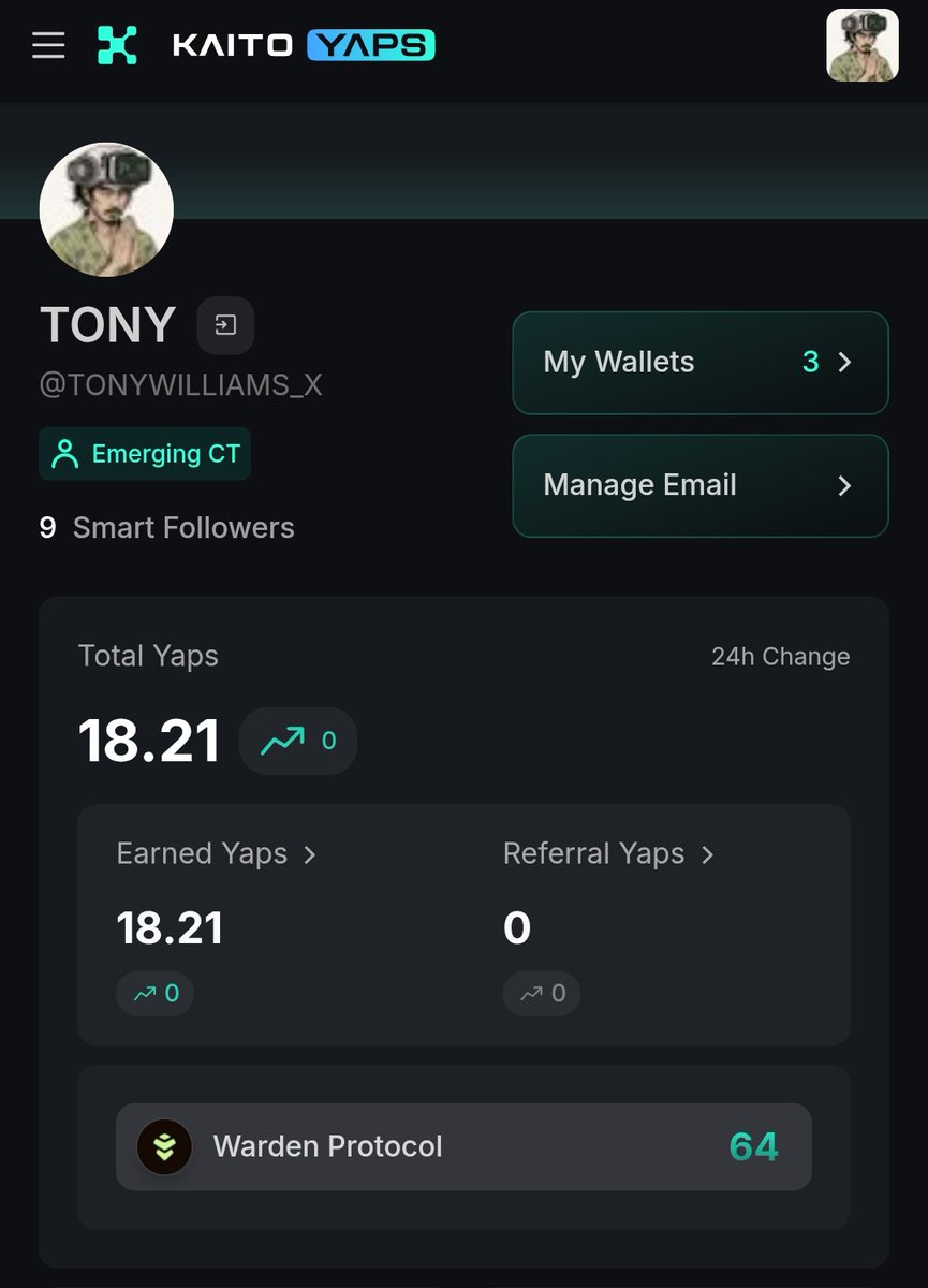 If you ain't on <a href="/wardenprotocol/">Warden</a> your missing out imagine a small account like mine below 2k followers having rank 64 on $WARD Leaderboards warden community is the best which have massively pushed me forward 🙂‍↕️