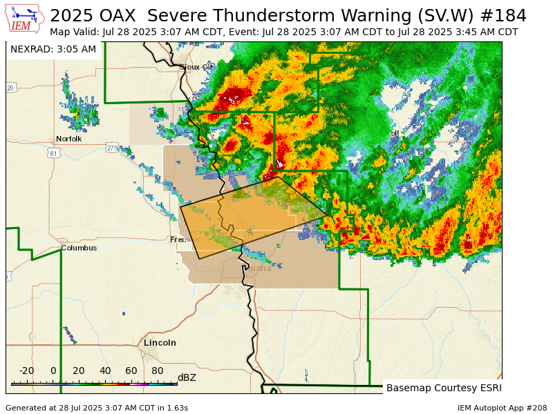 iembot_oax's tweet image. OAX issues Severe Thunderstorm Warning [wind: 60 MPH (RADAR INDICATED), hail: 0.75 IN (RADAR INDICATED)] for Harrison, Pottawattamie, Shelby [IA] and Burt, Douglas, Washington [NE] till 3:45 AM CDT mesonet.agron.iastate.edu/vtec/f/2025-O-…