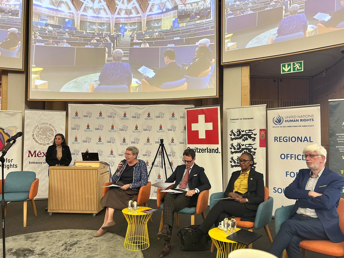 🌍 Happening Now: The launch of the Water Game Changers Day <a href="/FutureAfricaUP/">Future Africa Platform</a>. <a href="/EmbaMexSud/">EmbaMex Sudáfrica</a> and partners explore #WaterJustice through a human rights lens. This initiative unites diplomacy, rights &amp; innovation to tackle urban water stress in Southern Africa.
#StandUp4HumanRights
