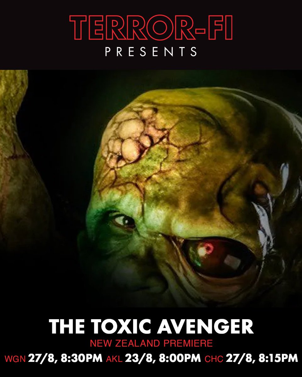 NZ PREMIERE ALERT!! Be the first to see THE TOXIC AVENGER, starring Peter Dinklage, Kevin Bacon, and Elijah Wood.

Comically violent, absurdly gory, and extremely fun ... Toxie is the radioactive antidote to superhero fatigue. Tix: terrorfifest.com