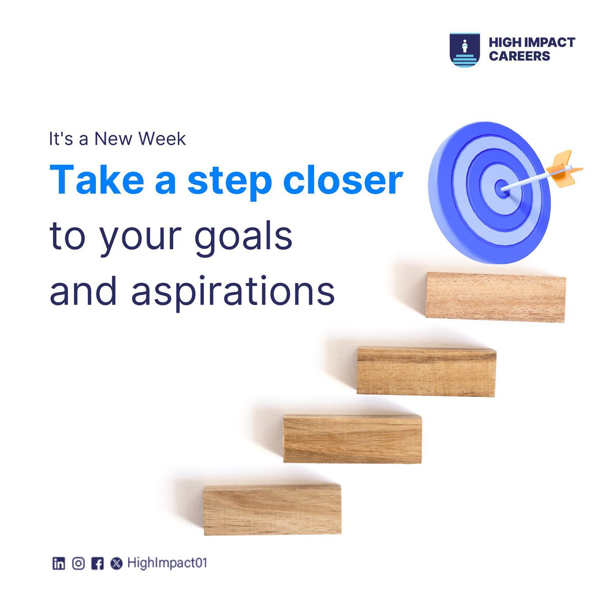 Happy New Week!
May this new week take you a step closer to your and aspirations. #MondayMotivation #HighImpactCareers