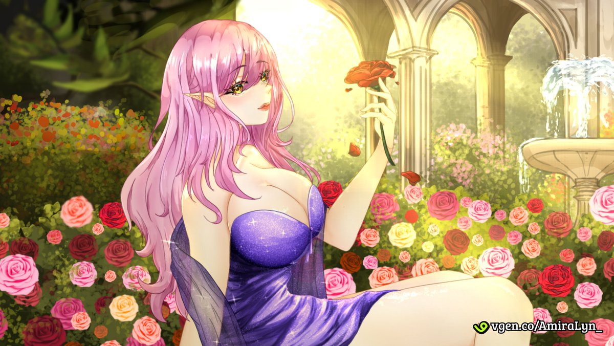 Anyone else obsessed with the smell of fresh roses? (✿´ ꒳ ` )♡

Support me pwease on VGen Challenge (｡&gt;﹏&lt;｡)💗
VGen : vgen.co/AmiraLyn_

#VGenChallenge #artistsontwitter