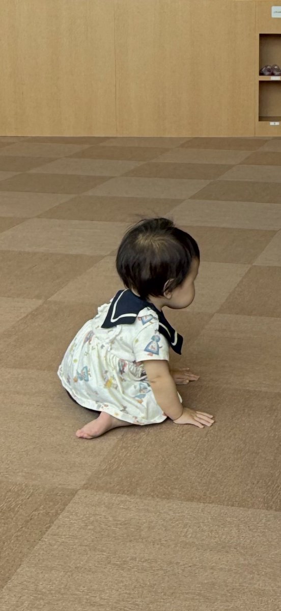 相変わらず最高のほっぺをしている。ｱｶﾁｬﾝﾌｫﾙﾑが過ぎる。1歳1ヶ月ちゃん👶