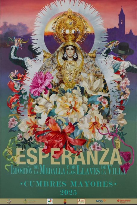Nuestra Señora de la Esperanza de Cumbres Mayores recibirá la Medalla y la Llave de la Villa: presentado el cartel oficial del acto