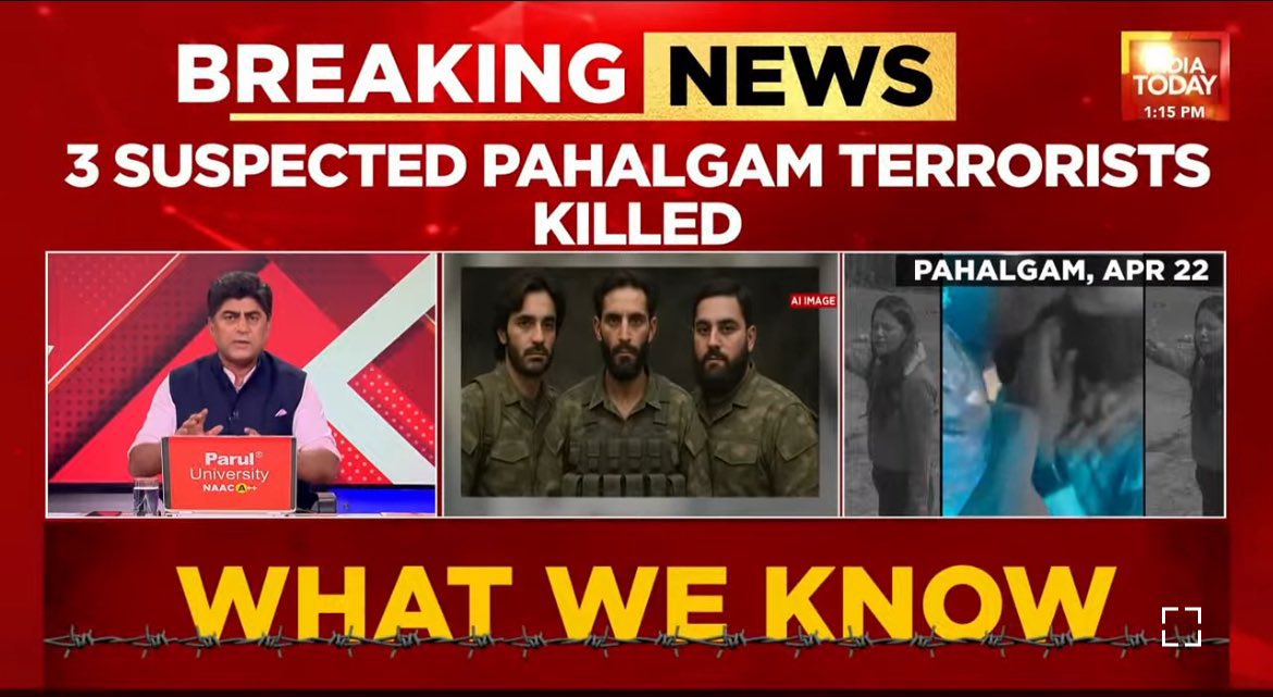 MahaRathii's tweet image. 3 Pahalgam terrorists sent straight to hell! 🔥
Only Modi Sarkar has the spine to do this.
No talks. No mercy. Just bullets for jihadis.
This is New India — you raise a gun, you get a grave. 🇮🇳
#ModiHaiToMumkinHai #Pahalgam